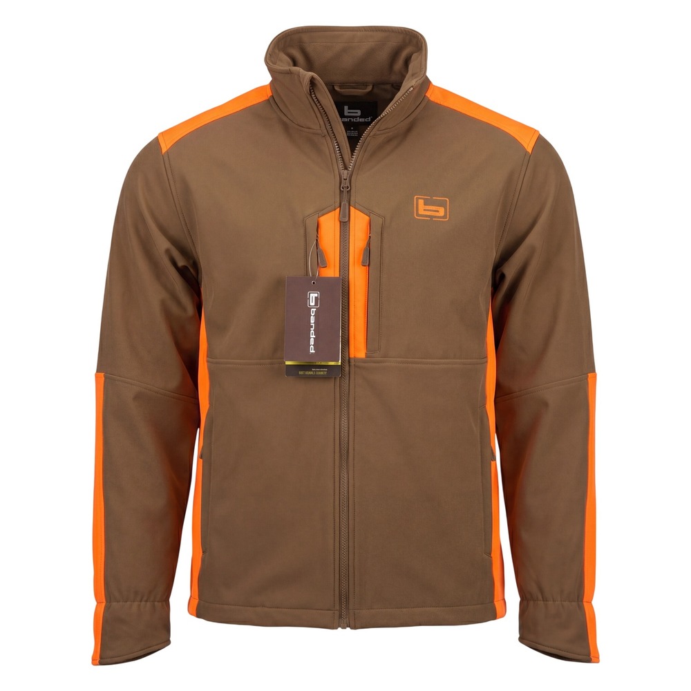 Banded WindGuard Softshell Jacket Mens 3XL NWT Blaze Orange Brown Hunting Coat